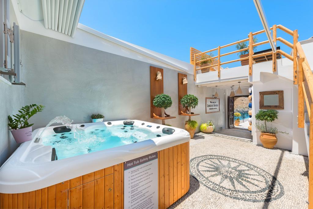 Lindos Shore Summer House With Jacuzzi And Sea View !!! 外观 照片